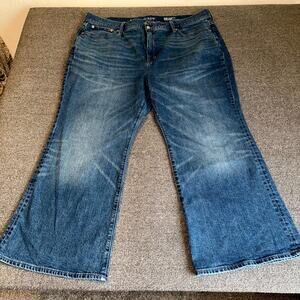 J.Crew Semi-Stretch High Rise Cropped Kick Out Jeans Women 36 Blue Denim Stretch